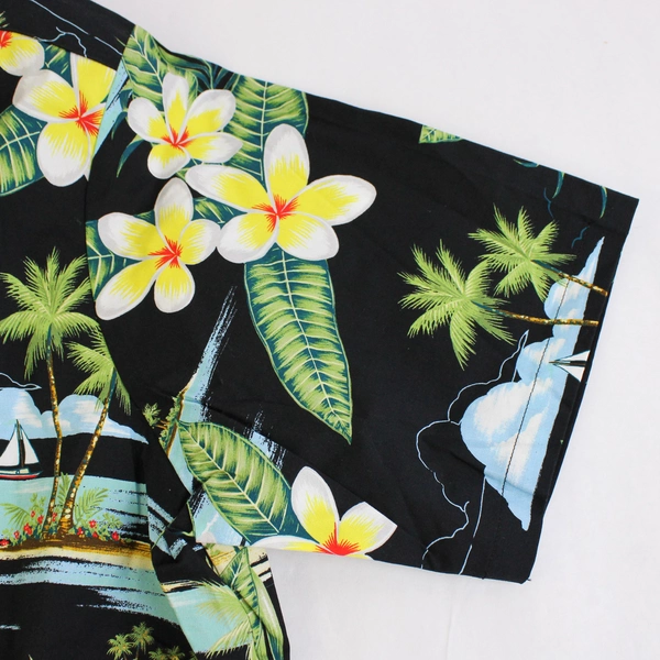 Benny's Aloha Shirt Unisex Large Hawaiian Short Sleeve Button Down Collar NWT