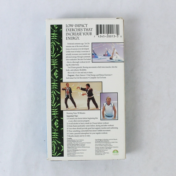 David Carradine's Tai Chi Workout VHS 1993 - Fitness Program, Pre-Owned