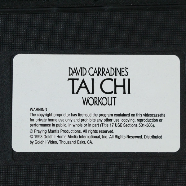 David Carradine's Tai Chi Workout VHS 1993 - Fitness Program, Pre-Owned