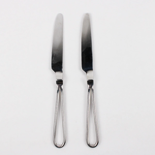 2 Piece Cambridge Silver Trapeze French Solid Butter Knife Stainless Steel