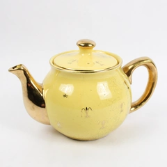 Vintage Canary Yellow Ceramic Teapot Japan