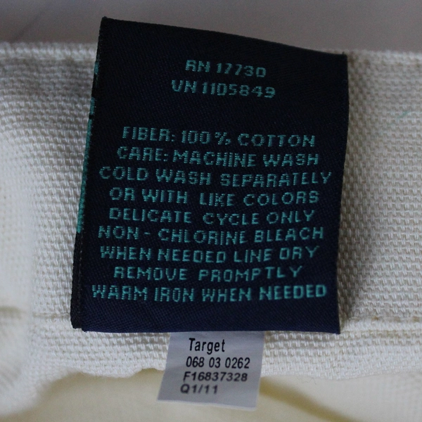 Room Essentials Ivory Cotton Rod Pocket Half-Curtain Single Panel 42" x 32"