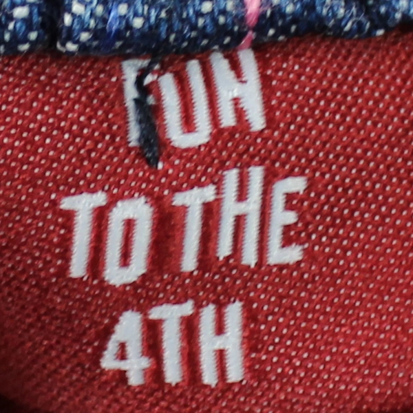 Fun To The 4th Girl's Denim Jean Skort 4th of July Pink Star Trim Size 5T