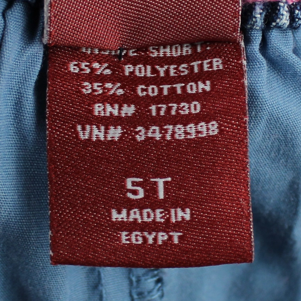 Fun To The 4th Girl's Denim Jean Skort 4th of July Pink Star Trim Size 5T