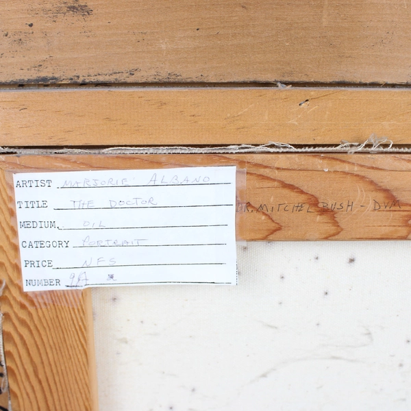 Framed Portrait "The Doctor" by Marjorie Albano Oil Canvas 20x17 Mitchell Bush