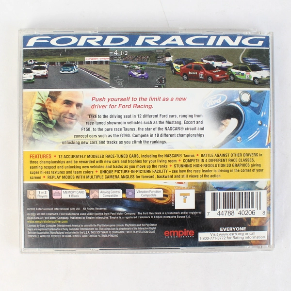 Ford Racing Sony PlayStation 1 2001 Untested