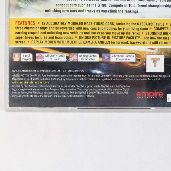 Ford Racing Sony PlayStation 1 2001 Untested