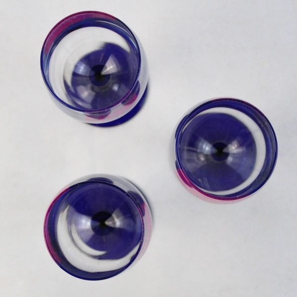 Set Of 3 Groovin with Garten Wine Glasses Adverting Garten Recycling