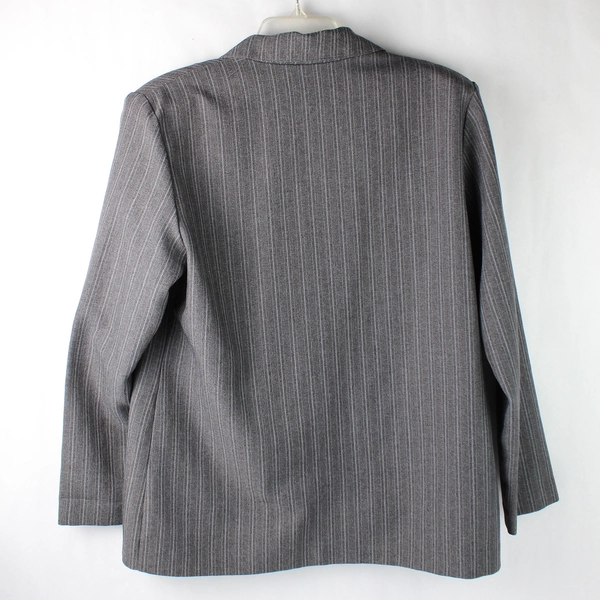 Alfred Dunner Gray Striped Suit Jacket Women's Size 12
