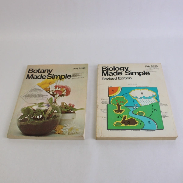 Lot of 2 Made Simple Books Biology & Botany Paperback Vintage Educational