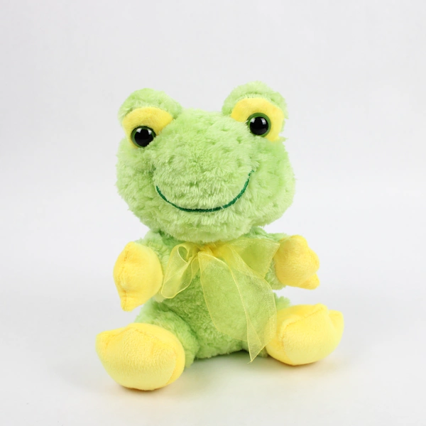 Lot of 3 Green Frog Stuffed Animals Small and Medium