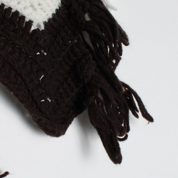 Handmade Crochet Knit Multicolor Chevron Throw Blanket 70" x 100"