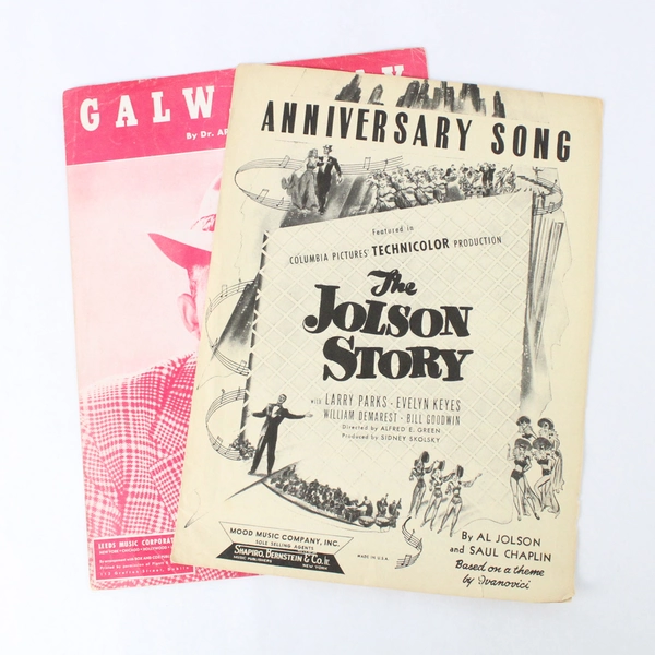Lot Of 2 Vintage Sheet Music 1946 Anniversary Song 1947 Galway Bay