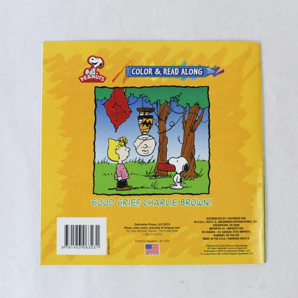 Good Grief Peanuts Color & Read Book with Stickers 2011 Charles Schulz