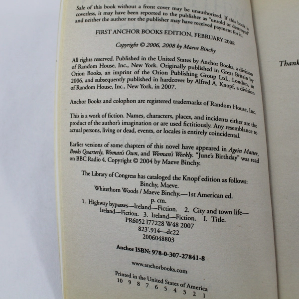 Whitethorn Woods by Maeve Binchy 2008 Paperback - Pre-Owned Novel