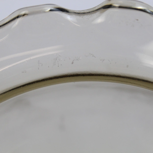 Ruffled Clear Glass Crimped Vase Ivy Ball Fish Bowl