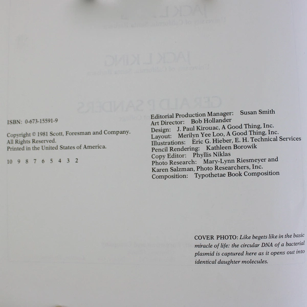 Biology The Science of Life by Wallace King Sanders 1981 Hardcover