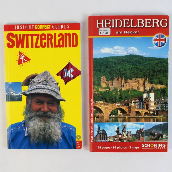 Lot of 2 Switzerland and Heidelberg Germany Travel Guide Paperback Books