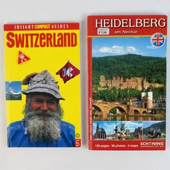 Lot of 2 Switzerland and Heidelberg Germany Travel Guide Paperback Books