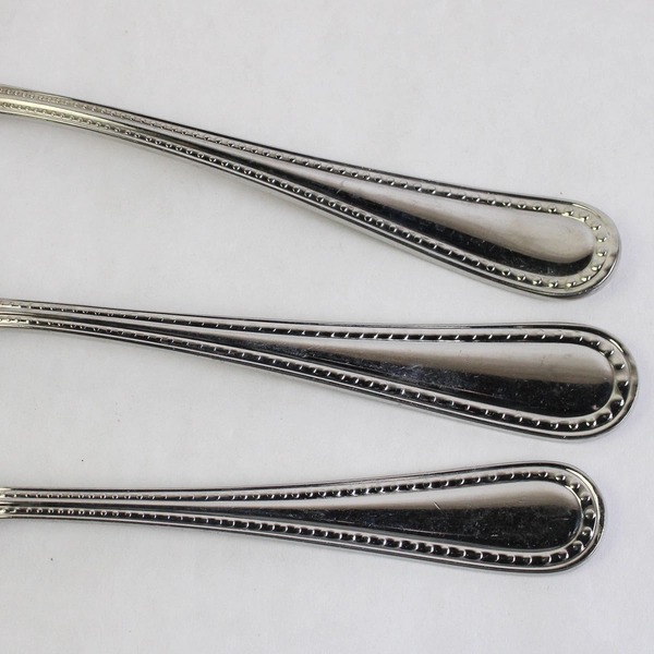Lot Of 4 Argent Orfèvres Lara Mirror (Stainless) 2 Tablespoon, 1 Ladle, 1 Spoon