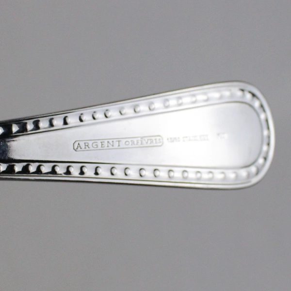 Lot Of 4 Argent Orfèvres Lara Mirror (Stainless) 2 Tablespoon, 1 Ladle, 1 Spoon