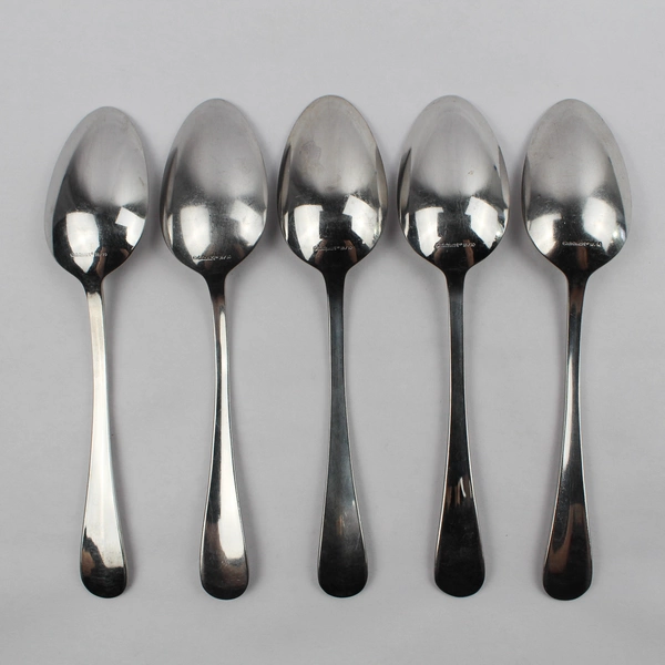 Lot of 5 Cuisinart Place Oval Spoons, Annapolis 18/10 Stainless Steel 8 1/8"