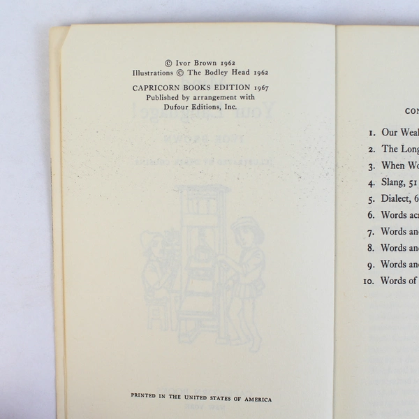 Mind Your Language by Ivor Brown 1967 Capricorn Books Paperback