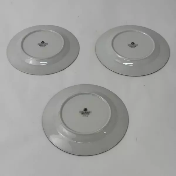 Set of 3 Prestige China Garden 7 Inch Bread Plates Fine China Dinnerware