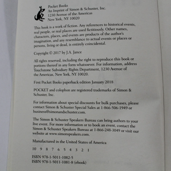 J.A. Jance Man Overboard: Ali Reynolds Novel Paperback 2018 - Pre-owned