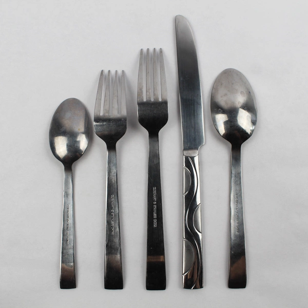 5-Piece Set Cuisinart Unity Frost Flatware, Stainless Steel