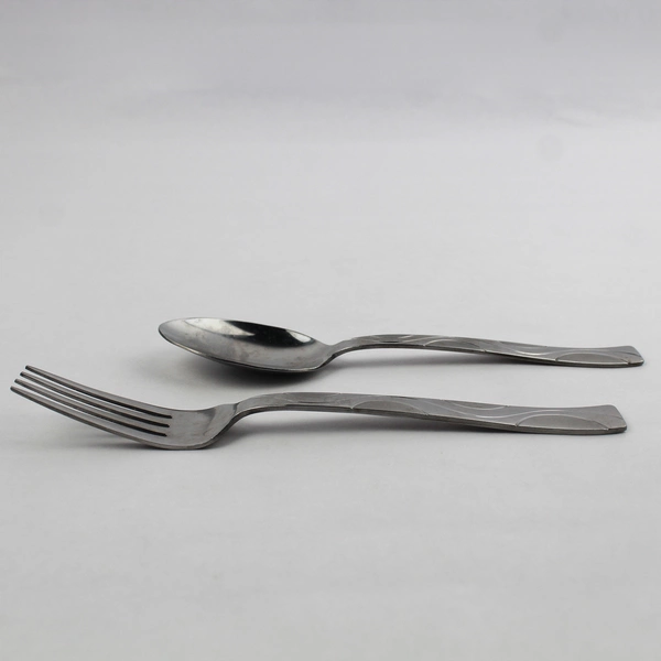 5-Piece Set Cuisinart Unity Frost Flatware, Stainless Steel