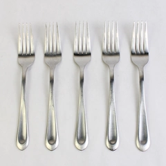Lot Of 5 Argent Orfèvres Satin Stainless Salad Forks