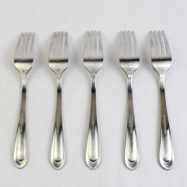 Lot Of 5 Argent Orfèvres Satin Stainless Salad Forks