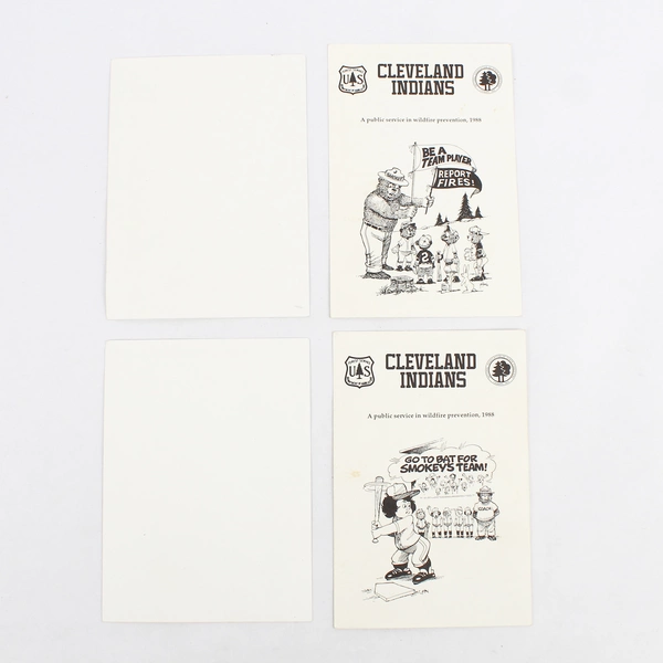 Lot of 4 1980s Cleveland Indians Autograph Cards Tom Spencer Tommy Hinzo