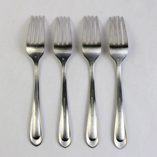 Lot Of 4 Argent Orfèvres Satin (Stainless) Salad Forks