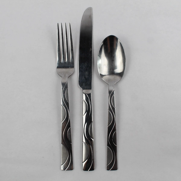 3-Piece Set Cuisinart Unity Frost Flatware, Stainless Steel