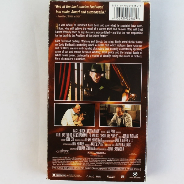 Clint Eastwood Collection Absolute Power 1997 VHS Castle Rock Entertainment