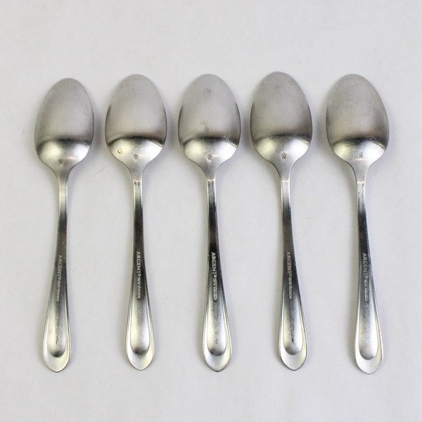 Lot Of 5 Argent Orfèvres Satin Stainless Teaspoon