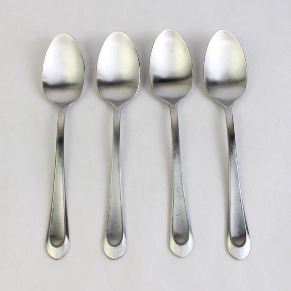 Lot Of 4 Argent Orfèvres Satin (Stainless) Serving Spoons/Table Spoons