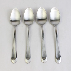 Lot Of 4 Argent Orfèvres Satin (Stainless) Serving Spoons/Table Spoons