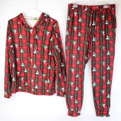 2 PC Set Peanuts Snoopy & Woodstock Christmas Pajamas Women's Size XL