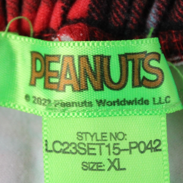 2 PC Set Peanuts Snoopy & Woodstock Christmas Pajamas Women's Size XL