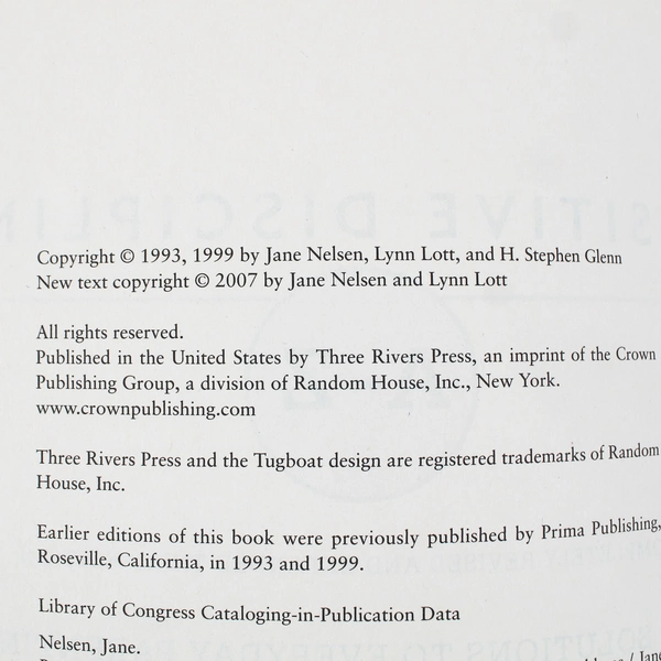 Positive Discipline A-Z by Nelsen, Lott, Glenn 2007 Paperback Three Rivers Press