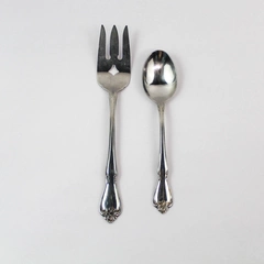 Oneida Arbor Rose Fork & Spoon Set 1881 Rogers Stainless Flatware Utensils