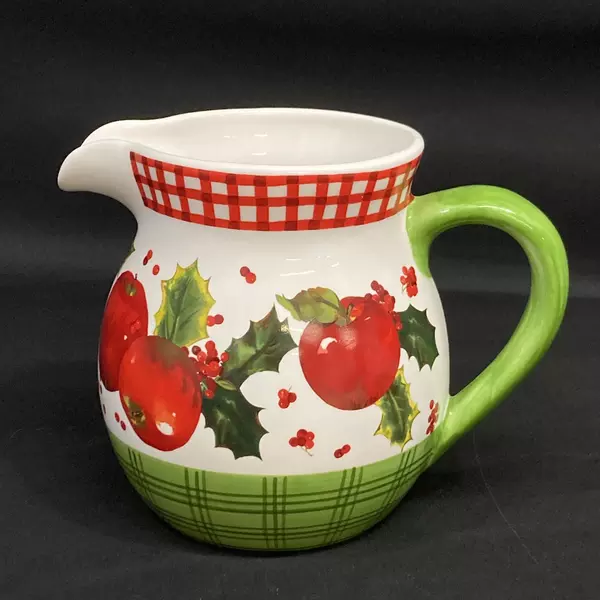 Hallmark Mitford 48oz Holiday Apple Pitcher By Jan Karan