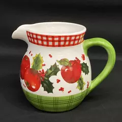 Hallmark Mitford 48oz Holiday Apple Pitcher By Jan Karan