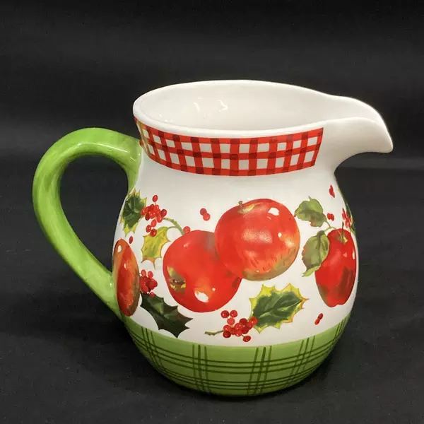 Hallmark Mitford 48oz Holiday Apple Pitcher By Jan Karan