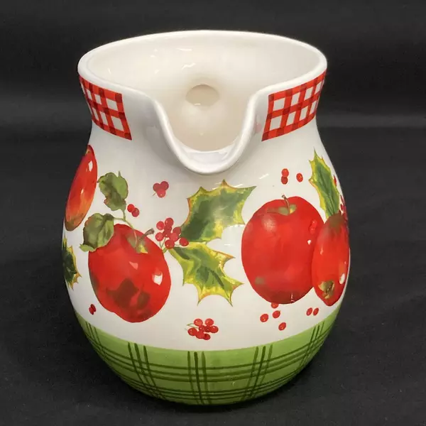 Hallmark Mitford 48oz Holiday Apple Pitcher By Jan Karan