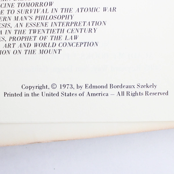 The Ecological Health Garden by Edmond Bordeaux Szekely 1973 Paperback