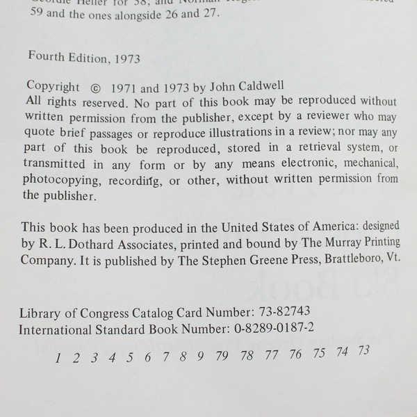 The New Cross-Country Ski Book by John Caldwell 1973 Paperback 4th Edition